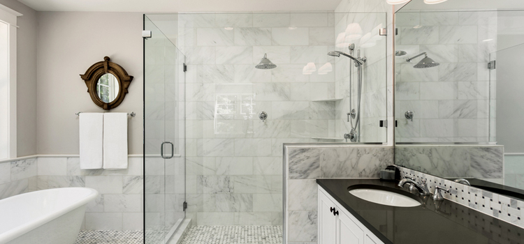 bathroom shower door installation in Florence-Graham